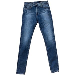 AG ADRIANO GOLDSCHMIED Farrah High Rise Skinny Jeans Jean Dark Blue Wash 27